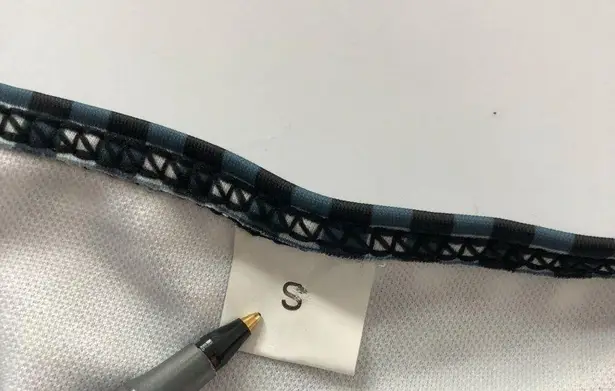 Bikini Bottom High Rise High Cut Ruffle Gingham Plaid Blue Black S