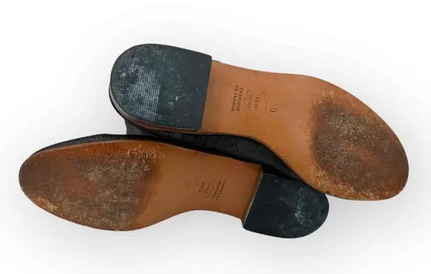 Marciante and Co Leather Booties Back Metallic Glitter Size 40 Black