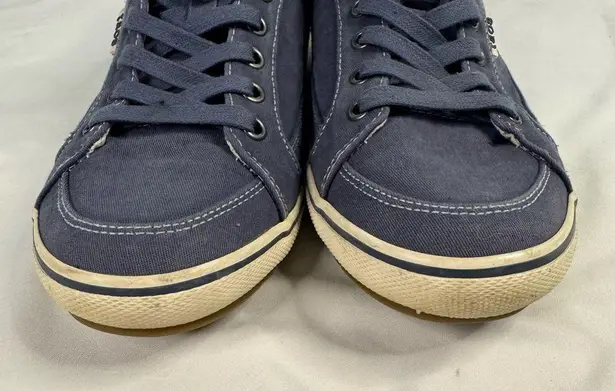 Taos Indigo Blue Size 8.5 Moc Star Sneaker Arch Support Canvas Travel Comfort