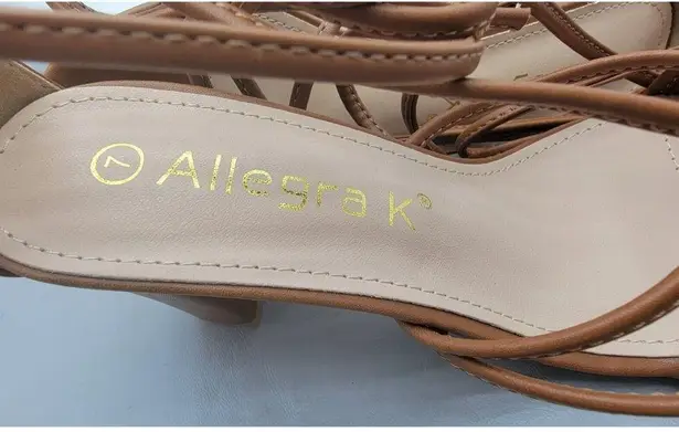 Allegra K Strappy One Strap Lace Up Chunky Heels Sandals Women's SIze 7 NWOB