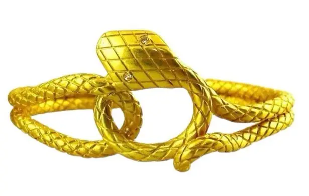 JULIE VOS 24K gold plated serpent cuff, NWOT