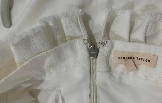 Rebecca Taylor White Off Shoulder Dress - Ruffle