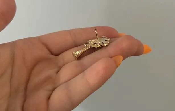 Nina Ricci NR Enamel Rhinestone Palm Tree Color Brooch Pin Signed Vintage Green