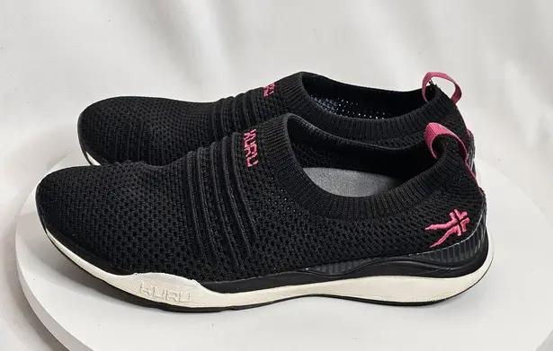 Kuru Stride Knit Slip On Shoes Sneakers Lightweight Black Pink Womens Size 7