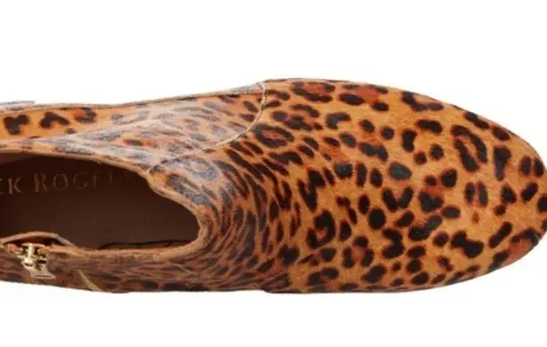 Jack Rogers NEW  Berkley Leopard Print Dyed Cow Hide Fur Bootie Leather