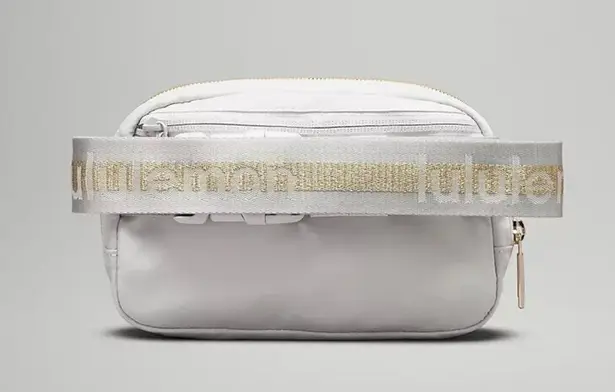 Lululemon  Everywhere Belt Bag 1L Wordmark in Vapor/Gold/White, NWT