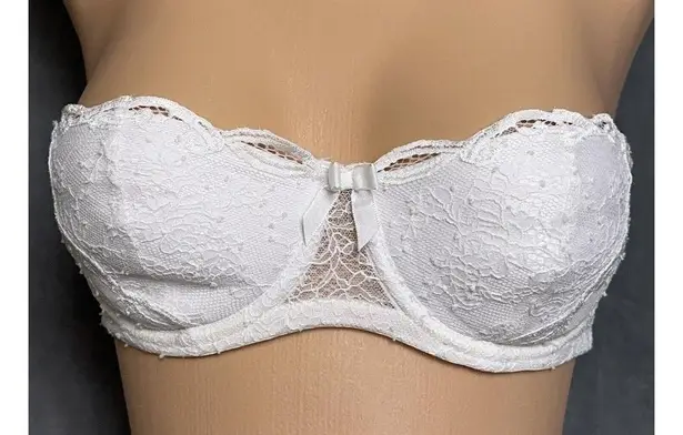 New Agent Provocateur Love Strapless Bra White Size 32C Straps Padded Bridal