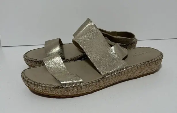 Cole Haan  Women's Cloudfeel Espadrille Sandal in Soft Gold Metallic Size 9.5