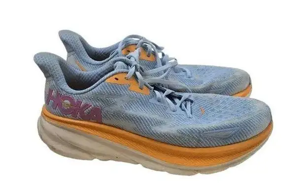 Hoka Clifton 9 Multi-colored (Airy Blue / Ice Water) Lace-up Sneakers