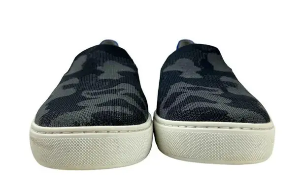 Rothy's The Sneaker Gray Camo Slip On Round Toe Flats Shoes Womens Size 10.5