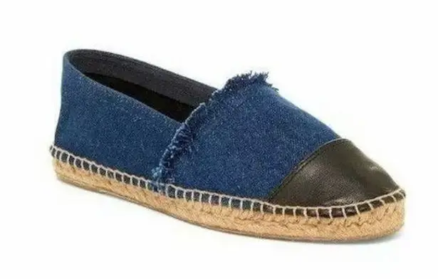 PATRICIA GREEN SUTTON BLUE DENIM ESPADRILLE LOAFER SLIP