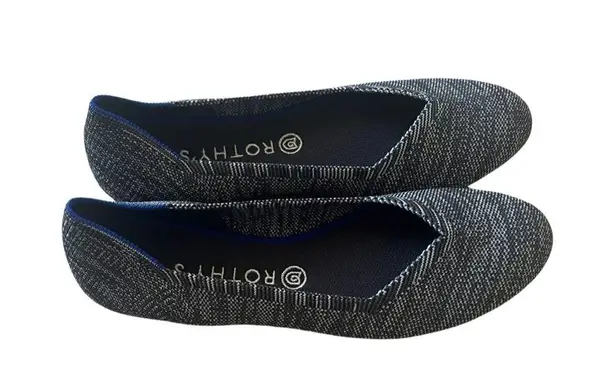 Rothy's RARE  Retired The Flat Women US 10 Charcoal Gray Luxury Ballet Flats