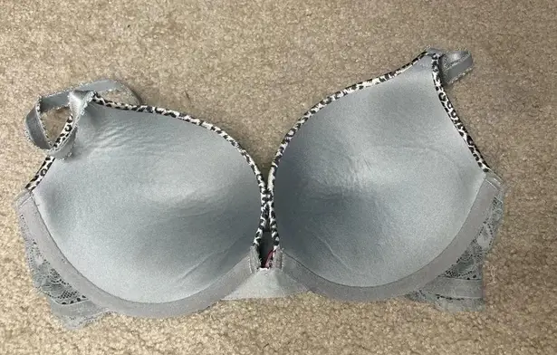 Maidenform Cheetah Print Bra Size 34 D Gray