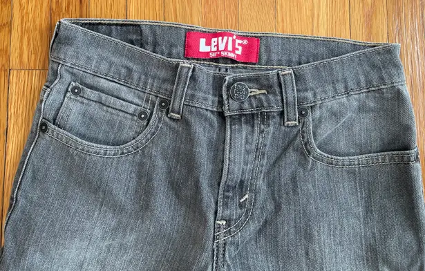 Levi's 511 Skinny Black Stretch Cotton Red Tab Jeans, size 26x26 1/2