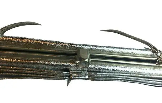 Vintage Silver Evening Purse Metalic Handbag Case Clutch Mid Century Bag u Metal