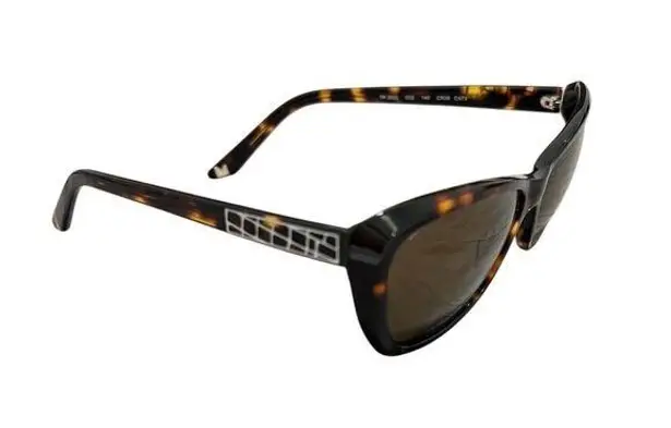 Mugler Women's Geometric Tortoise Shell Sunglasses Brown Lens UV400 Cat Eye - Image 1