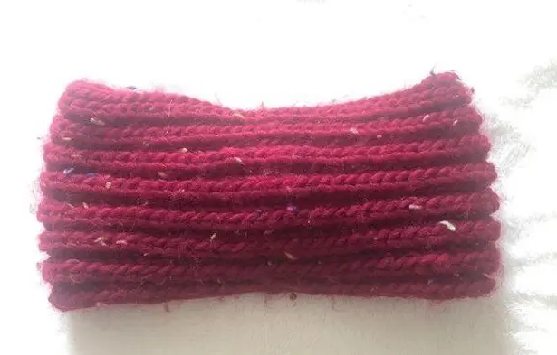 NEW Burgundy Knitted Headband Colorful Flecks Winter Outerwear Never Worn