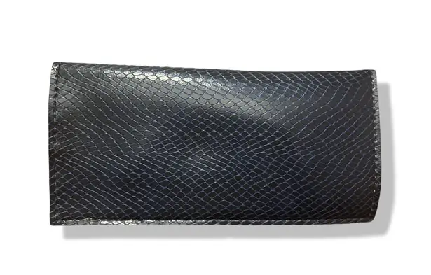 Vintage 90s Empire VisionFaux Blue Snakeskin Glasses Case