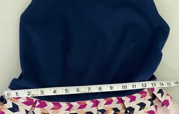 Hutch Anthropologie Blue Fit & Flare Metallic Arrowhead Short Mini Dress Size 8