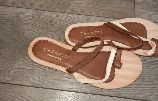 CoRNETTI Real Leather Two Tone Sandals Size 40/10