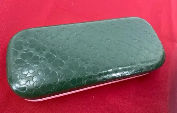 Kate Spade  glasses‎ case, pink, green with new cleaning cloth