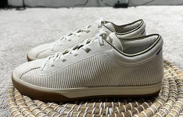 Rothy’s Women’s Lace Up Knit Sneakers Shoes Washable Casual in Vanilla Ivory 10 White