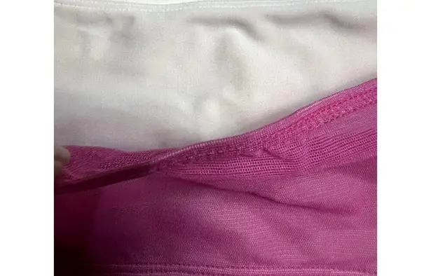 Anne cole Bikini Top 90s Y2K inspired Mess Double Layer Pink White Early 2000s