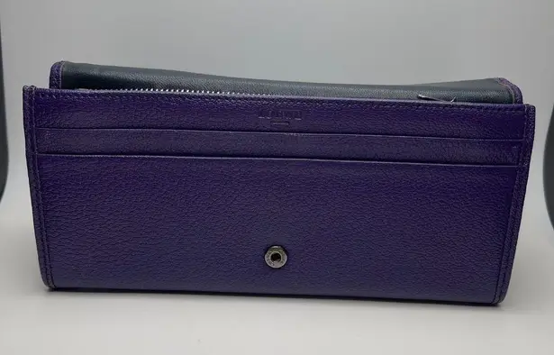 Loewe Purple Bifold Continental Wallet w/ Anagram - Preowned