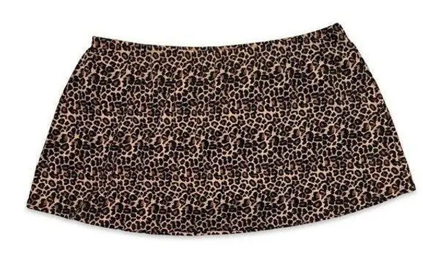 Shape Fx CHEETAH PRINT TUMMY CONTROL SWIM SKIRT