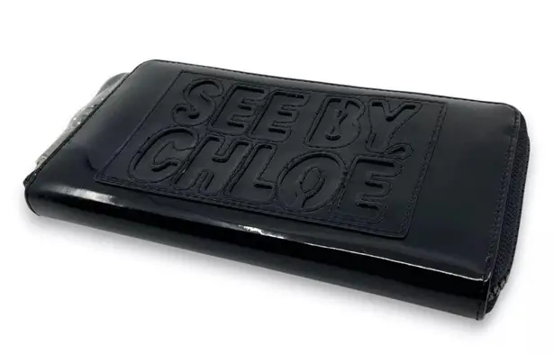 See By Chloe NWT Black Leather Wallet with Zip-Around Closure Full Inclusion