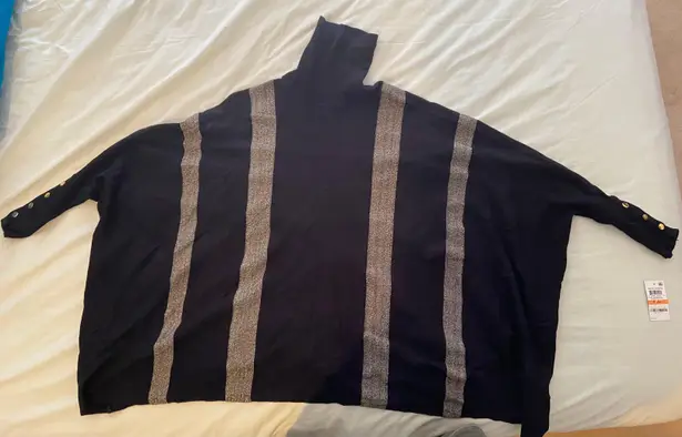 Alfani Striped Poncho Sweater