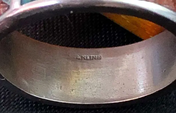 Sterling Silver Southwest Native Crushed Turquoise Coral Mosaic Ring Sz 12-1/2