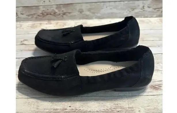 SAS Hope Slip On Loafer Women's Size 9.5 Tassel Onyx Black Leather Comfort NWOT