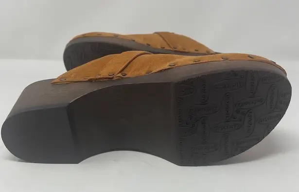 Dr. Scholls NEW Original Clog Mule 7 Brown Slip On Leather Suede Comfort Buckle