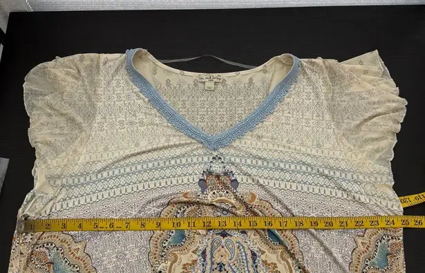 Live and let live Vintage Y2K Boho Paisley Print Tunic Top Women's Size 3X