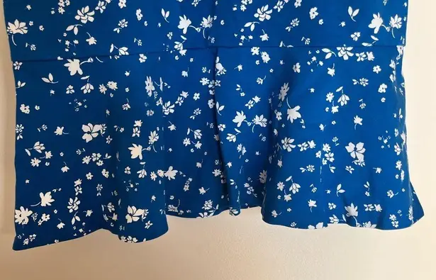 Draper James Women’s Graceland Ponte Sheath Blue White Floral Dress Size Medium