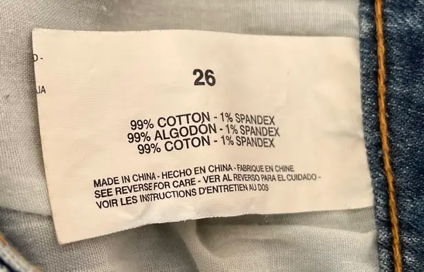 Rachel Roy RACHEL Girlfriend Distressed Cuffed Jeans, size 26”