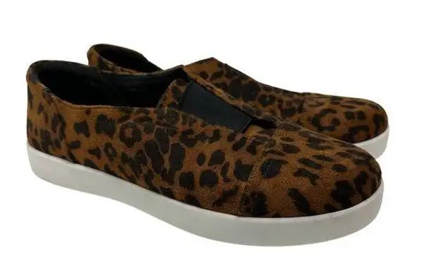 Alegria  Posy Leopard Slip On Sneakers Women's Size 38 US 8-8.5 Faux Suede