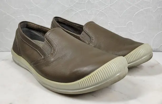 Keen Lorelai Shoes Womens 9.5 Khaki Brown Leather Slip On Flats Luftcell