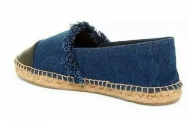 PATRICIA GREEN SUTTON BLUE DENIM ESPADRILLE LOAFER SLIP