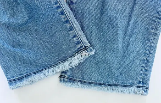 3x1 jeans size 27 blue high waisted cropped frayed mom