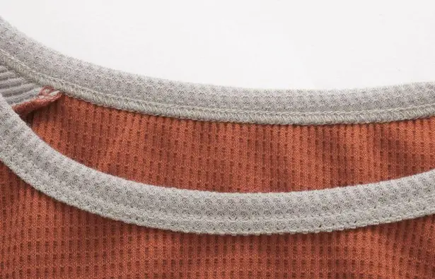 WAFFLE KNIT LEOPARD LONG SLEEVE BLOUSE TWIST KNOT Size undefined