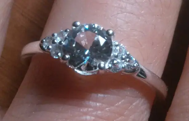 Lab Created White Sapphire Sterling Silver Radiant Promise Ring (Size 9)