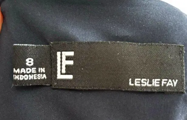 Leslie Fay Navy Cold Shoulder Shift Dress - Size 8