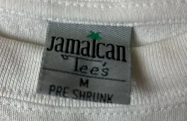 Hard Rock Cafe Oversized Jamaica T Shirt Womens White Medium M Embroidered Tee