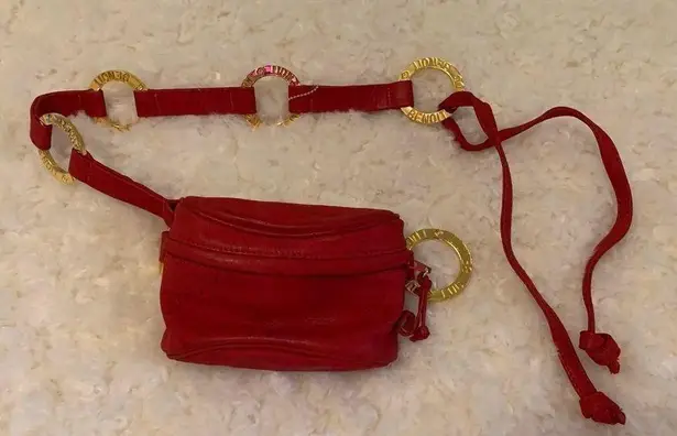 Lic benoit Luc Benoit vintage red leather belt bag