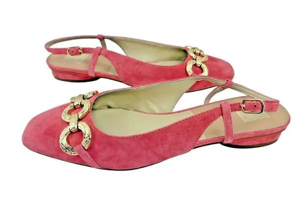 *Dolce Vita Ramano Flats Womens Size 10 Pink Coral Suede Leather Acadamia Career