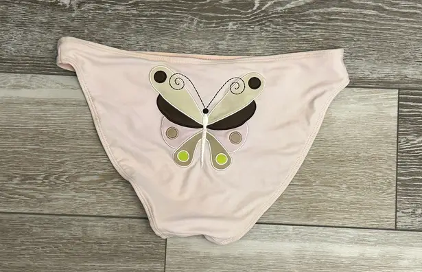 Inmocean Swimwear Sz M Bikini Bottoms Light Blush E Butterfly Appliqué
