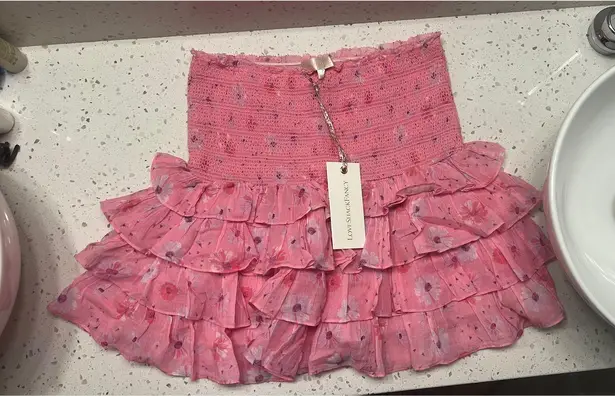 Love Shack Fancy pink yorkie skirt