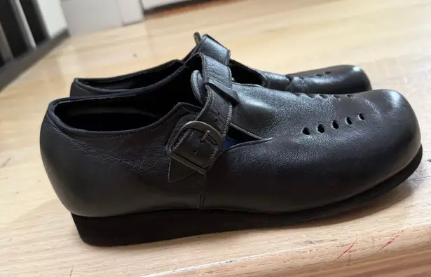 P. W. Minor Womens Orthotic Shoes SZ 9 T Strap Leather Extra Depth Comfort NWOB Black